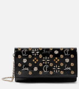 Christian Louboutin Paloma patent leather wallet on chain. Shop Christian Louboutin Clutches for women now.