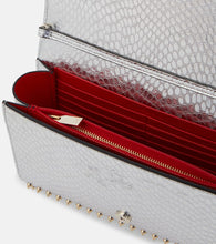 Christian Louboutin Paloma snake-effect leather clutch