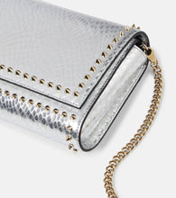 Christian Louboutin Paloma snake-effect leather clutch
