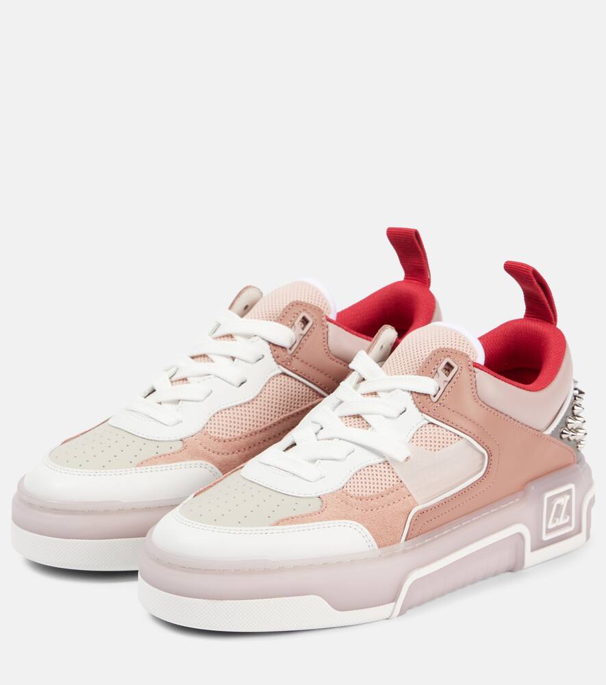 Christian Louboutin Panelled embellished leather sneakers