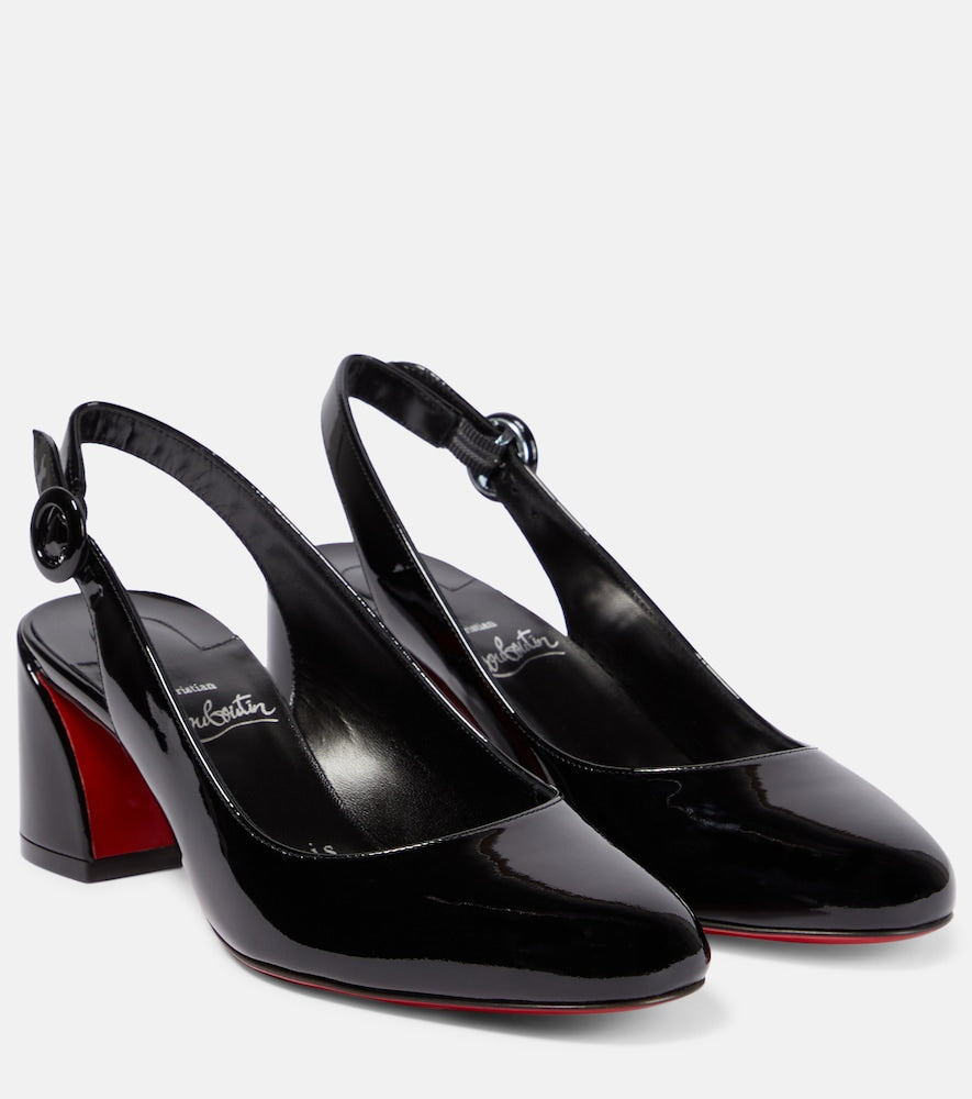 Christian Louboutin Patent leather slingback pumps - 克里斯提·鲁布托漆皮露跟高跟鞋