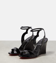 Christian Louboutin Patent leather wedge sandals