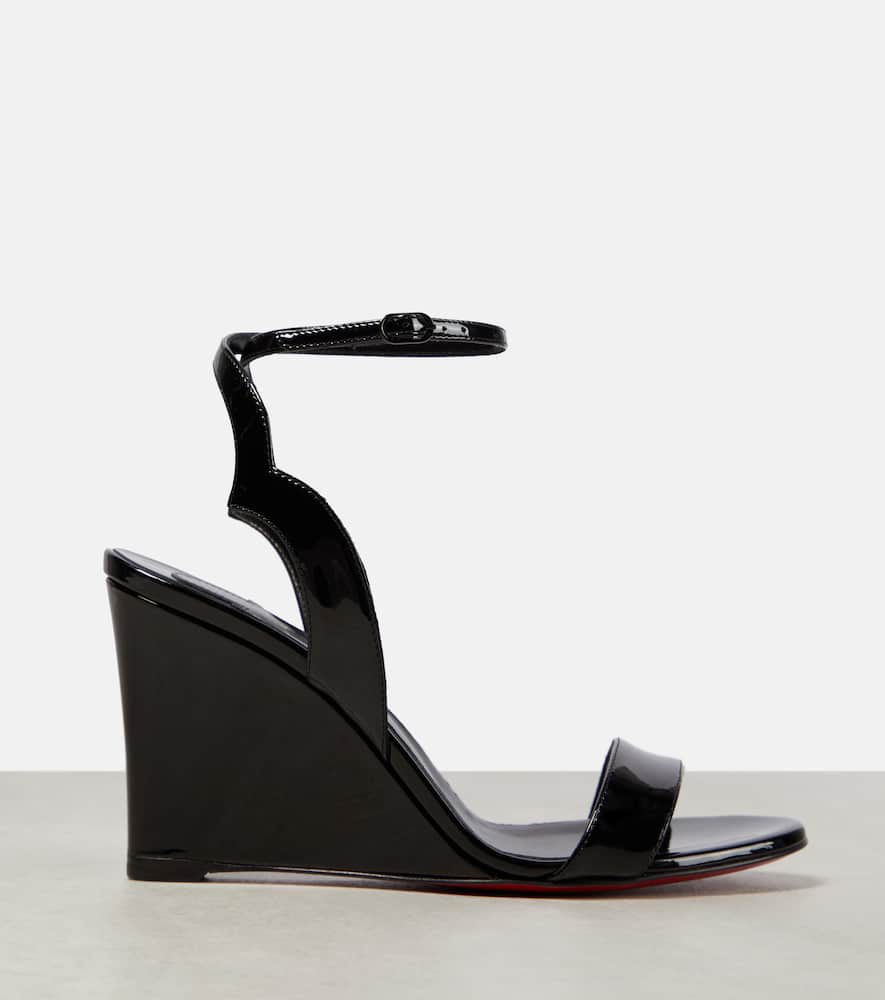 Christian Louboutin Patent leather wedge sandals