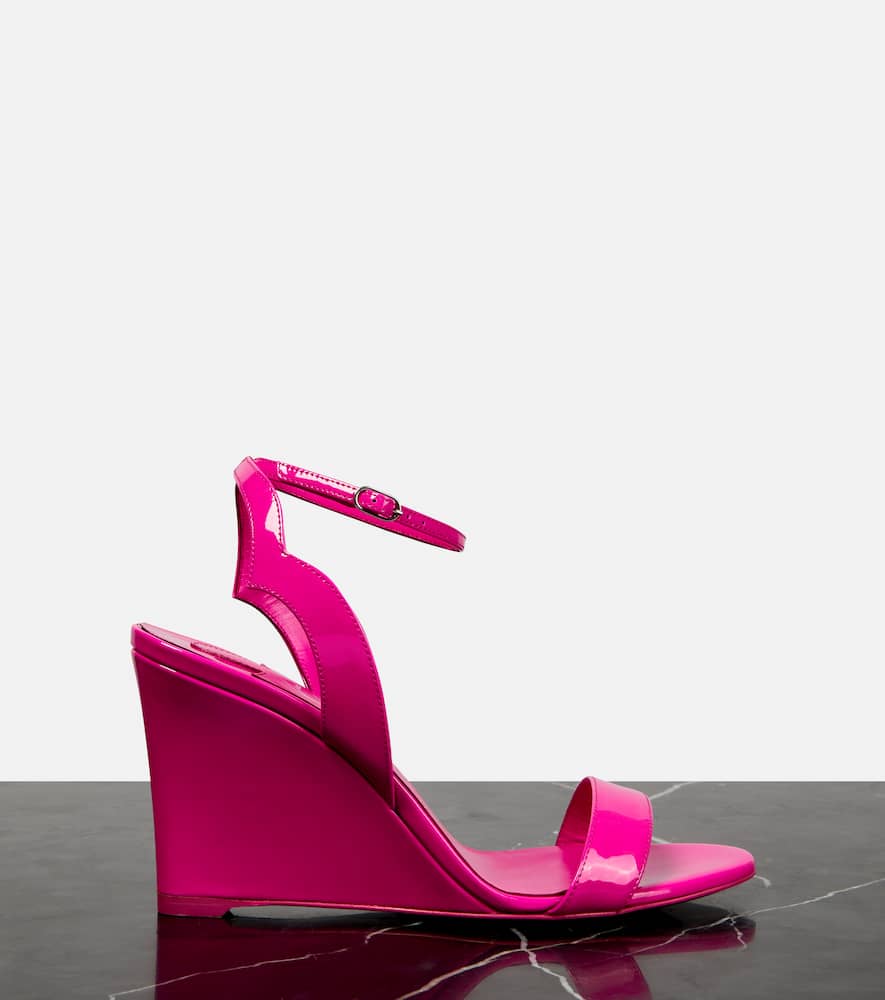 Christian Louboutin Patent leather wedge sandals