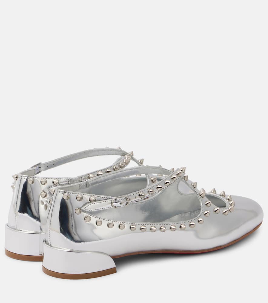 Christian Louboutin Pilouta Jane Spikes leather ballet flats