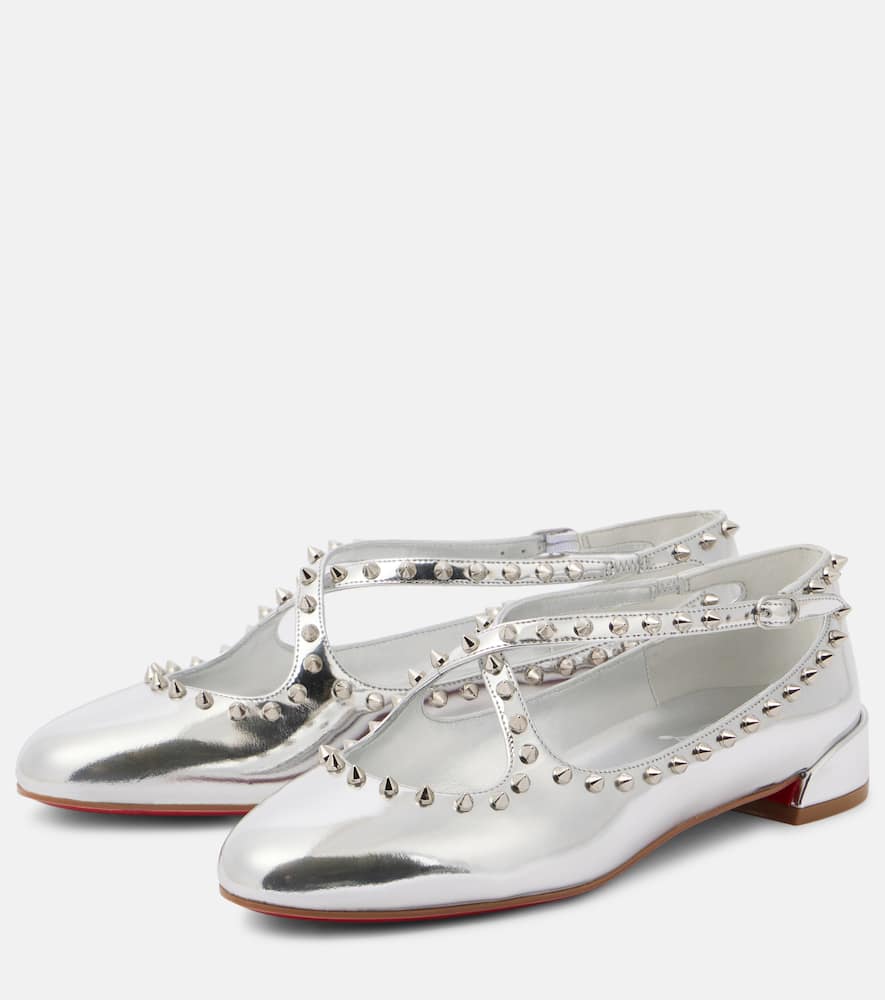 Christian Louboutin Pilouta Jane Spikes leather ballet flats