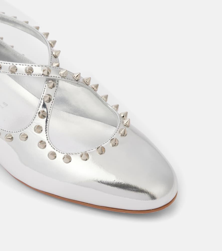 Christian Louboutin Pilouta Jane Spikes leather ballet flats