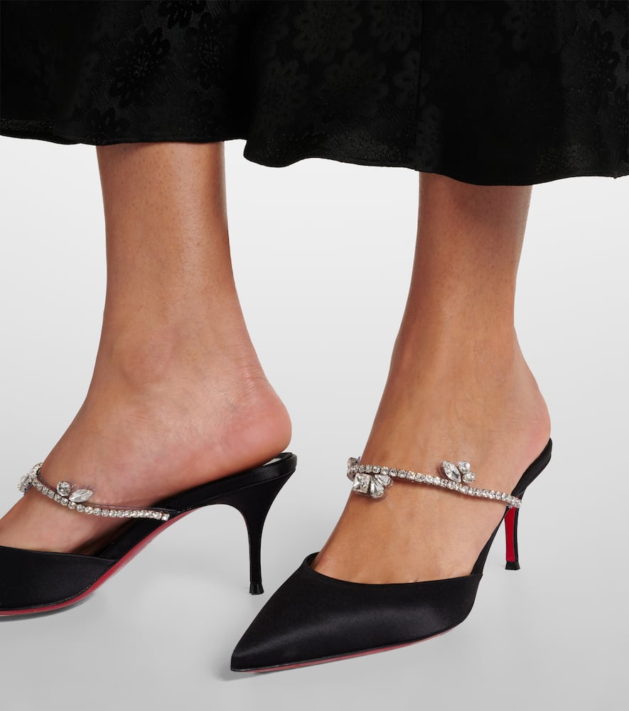Christian Louboutin Planet Queen 70 satin mules