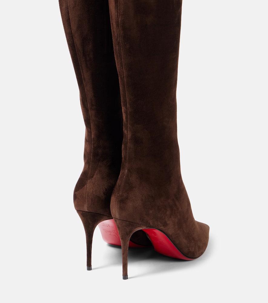 Christian Louboutin Pumppie 85 suede knee-high boots