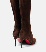 Christian Louboutin Pumppie 85 suede knee-high boots