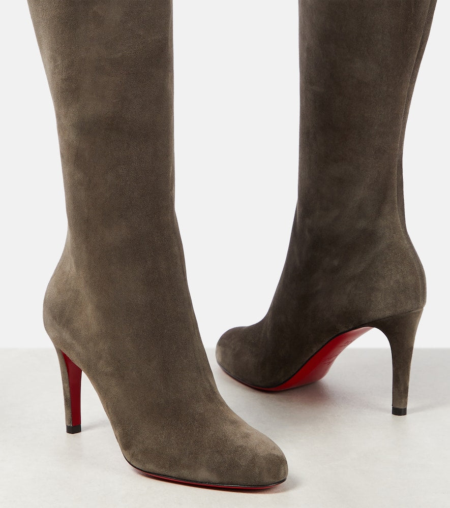 Christian Louboutin Pumppie Botta suede knee-high boots