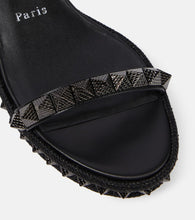 Christian Louboutin Pyra Clou leather espadrille wedges