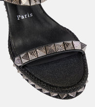 Christian Louboutin Pyraclou embellished leather espadrilles