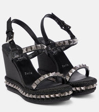 Christian Louboutin Pyraclou embellished leather espadrilles