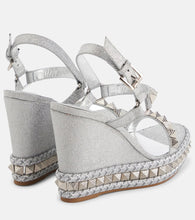 Christian Louboutin Pyraclou embellished leather sandals