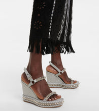 Christian Louboutin Pyraclou embellished leather sandals
