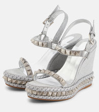 Christian Louboutin Pyraclou embellished leather sandals