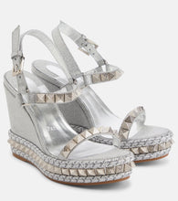 Christian Louboutin Pyraclou embellished leather sandals