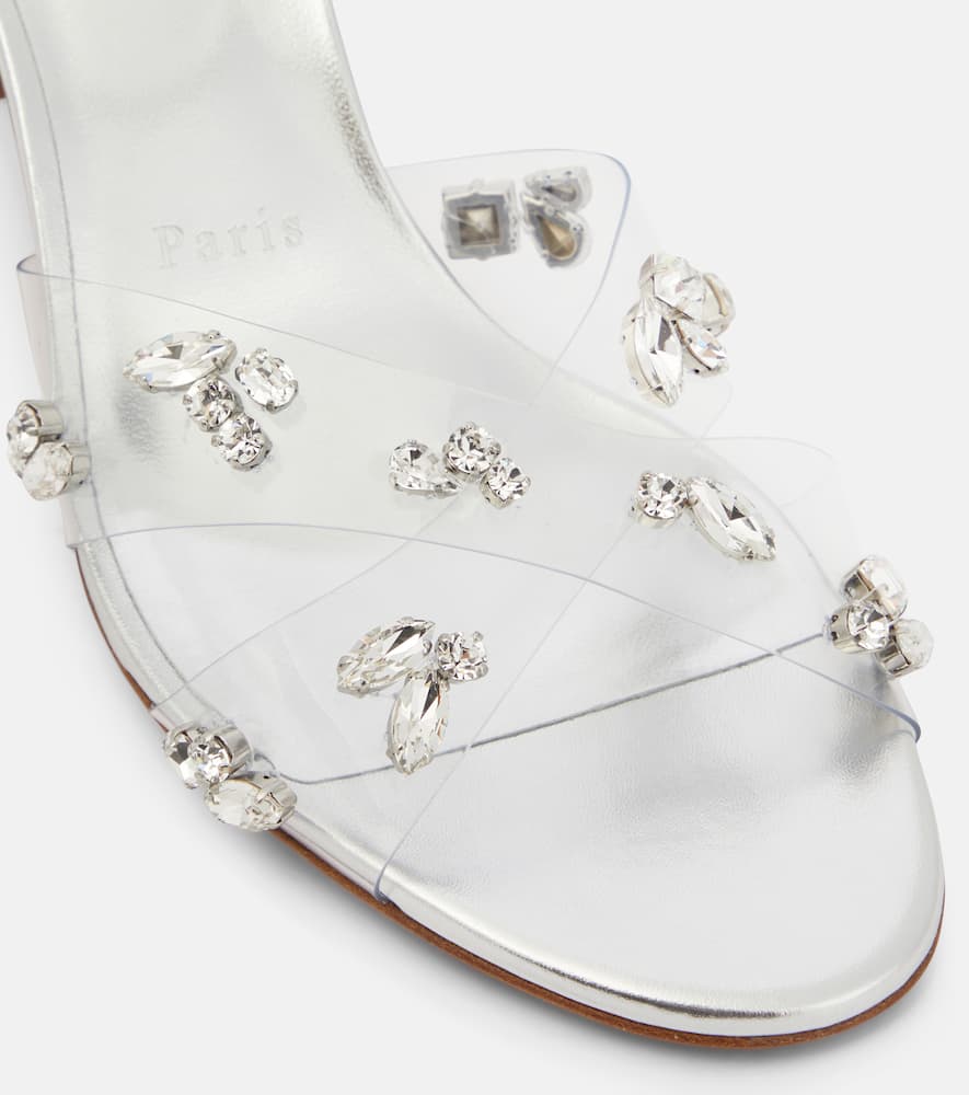 Christian Louboutin Queenie PVC and metallic leather sandals