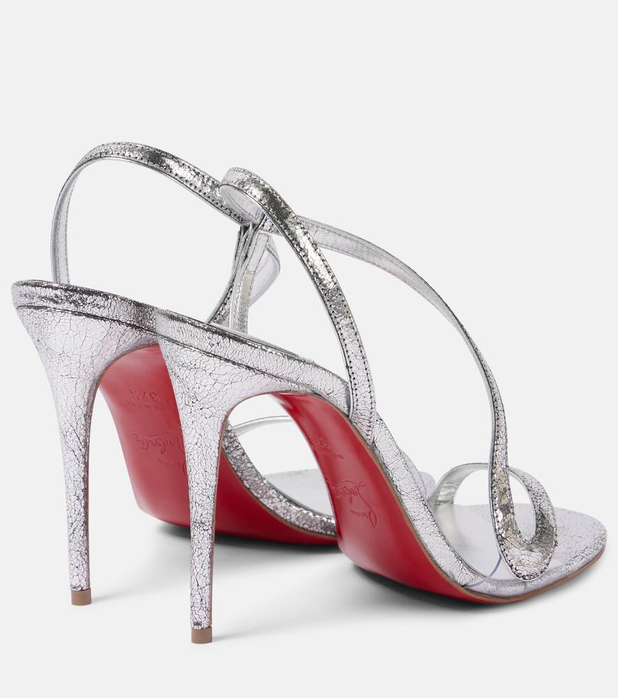 Christian Louboutin Rosalie 100 mirrored leather sandals