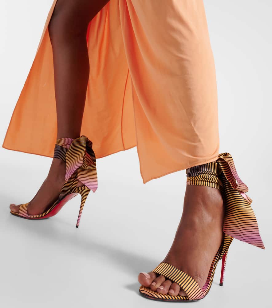 Christian Louboutin Sandale Du D√É¬©sert 100 cr√É¬™pe satin sandals