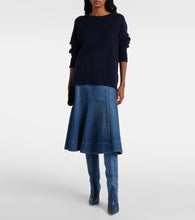 Christian Louboutin Santia Botta 85 denim and leather boots