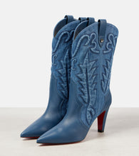 Christian Louboutin Santiabooty 85 denim ankle boots