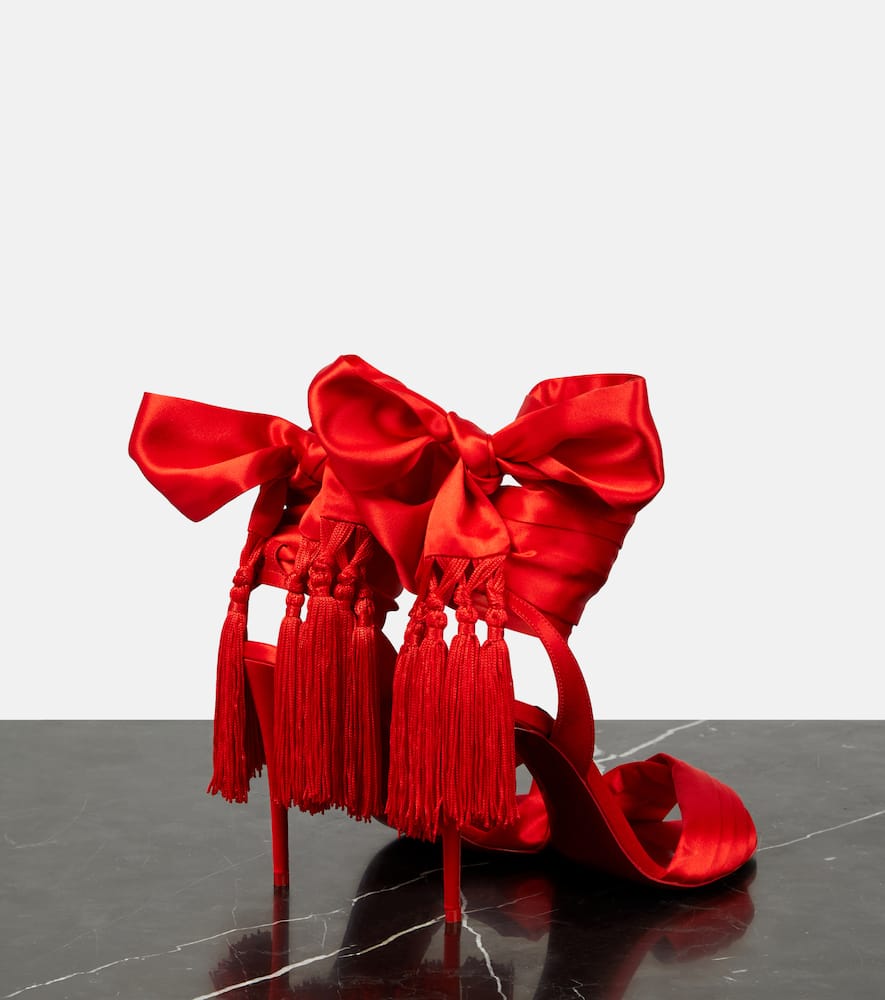 Christian Louboutin Sevillana 100 cr√É¬™pe satin sandals