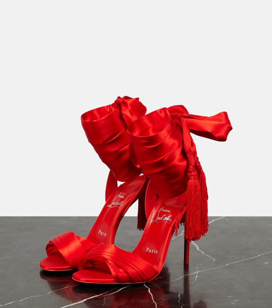 Christian Louboutin Sevillana 100 cr√É¬™pe satin sandals