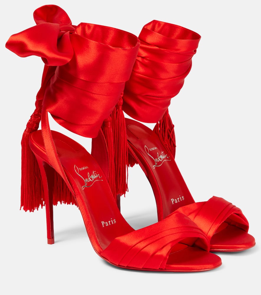 Christian Louboutin Sevillana 100 cr√É¬™pe satin sandals
