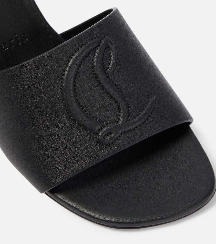 Christian Louboutin So CL 55 embossed leather mules