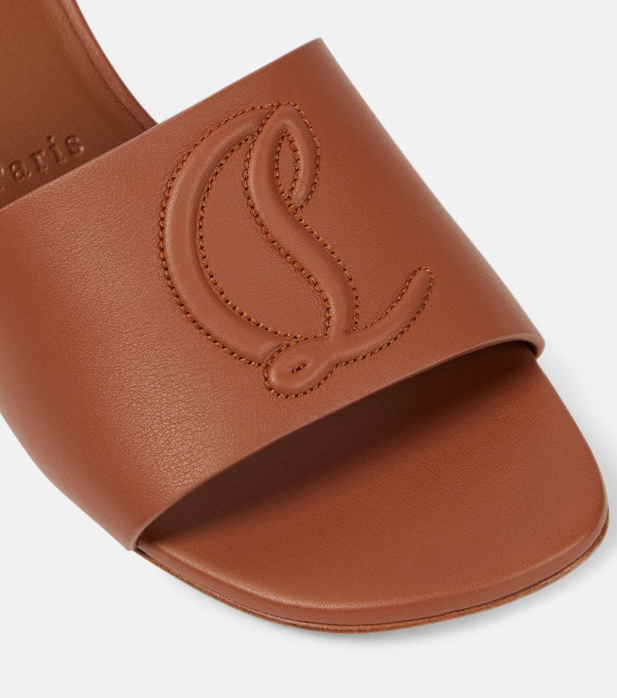 Christian Louboutin So CL 55 embossed leather mules