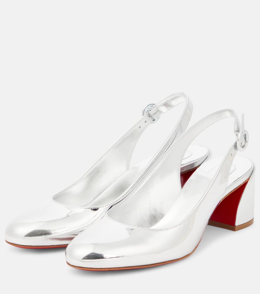 Christian Louboutin So Jane Sling metallic leather slingback pumps