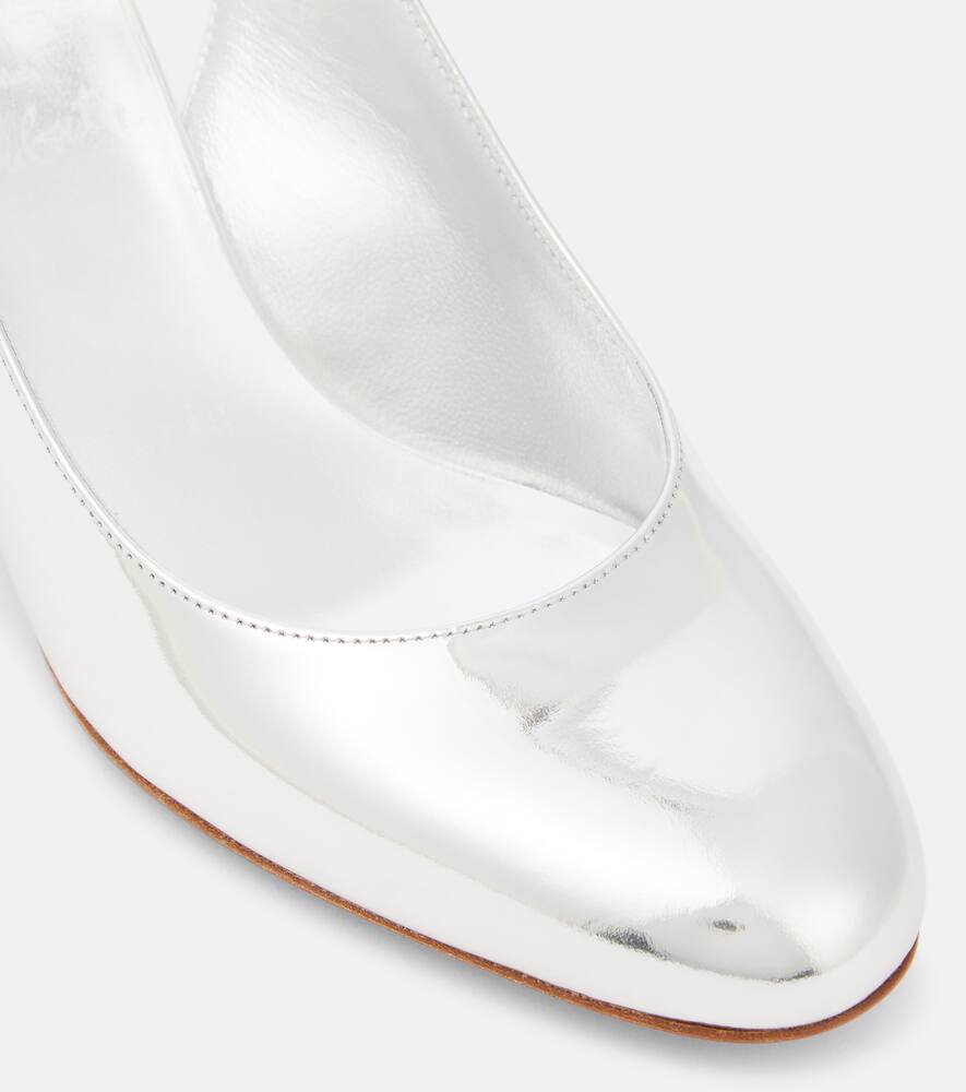 Christian Louboutin So Jane Sling metallic leather slingback pumps