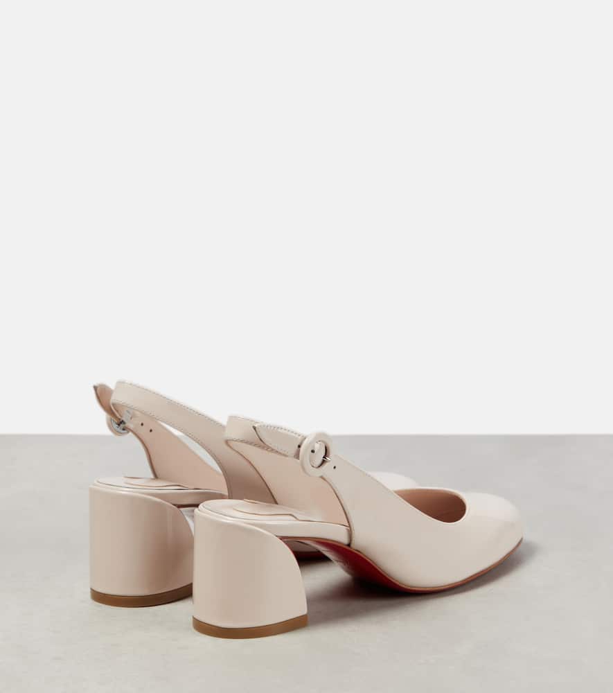 Christian Louboutin So Jane patent leather slingback pumps