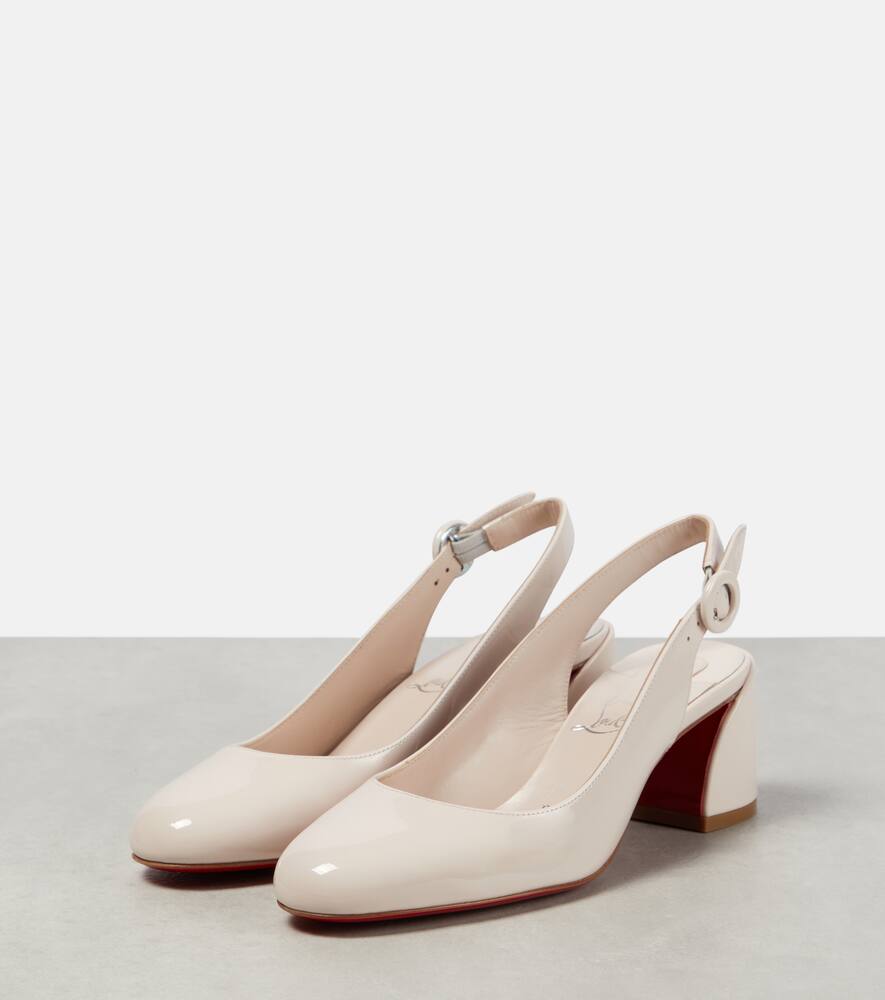 Christian Louboutin So Jane patent leather slingback pumps