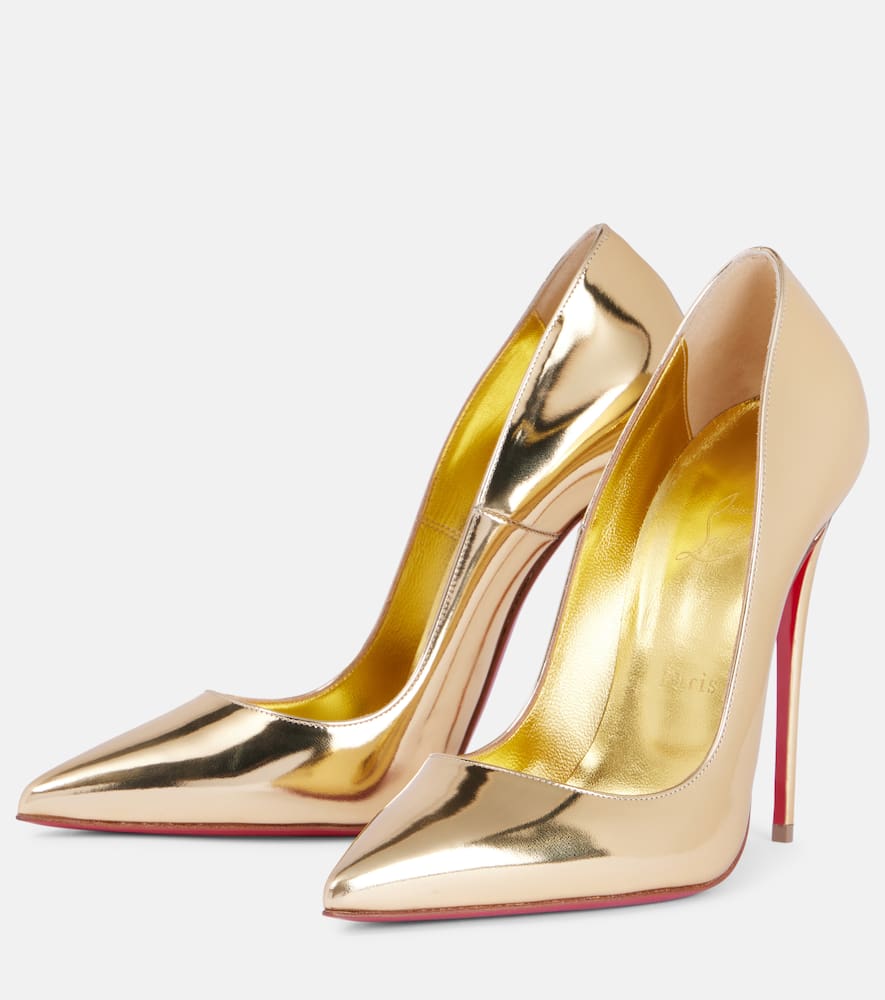 Christian Louboutin So Kate mirrored leather pumps