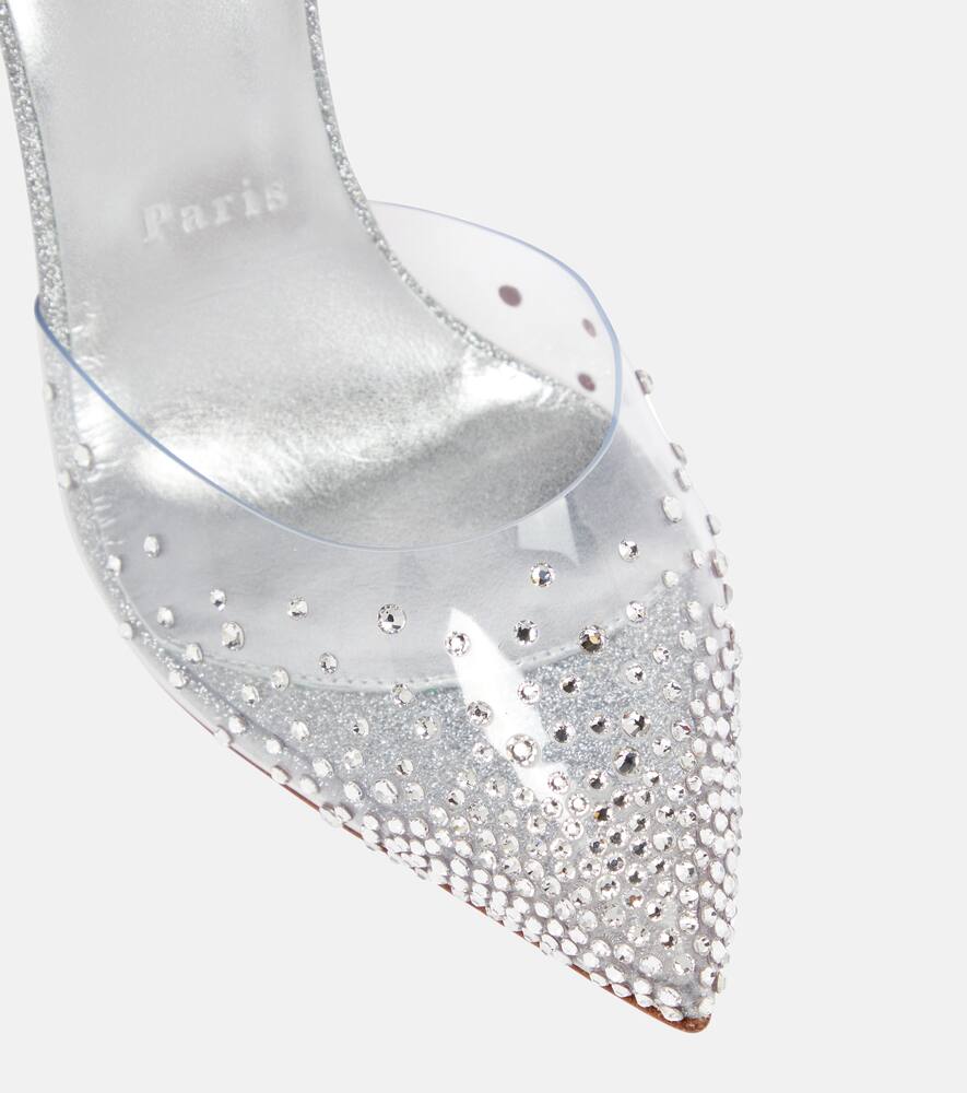 Christian Louboutin Spikaqueen embellished PVC pumps