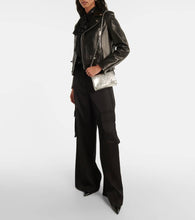 Christian Louboutin Spiked metallic leather crossbody bag