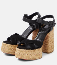 Christian Louboutin Super Calakala 130 suede espadrille sandals
