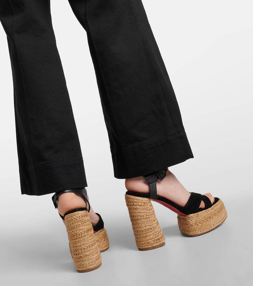 Christian Louboutin Super Calakala 130 suede espadrille sandals
