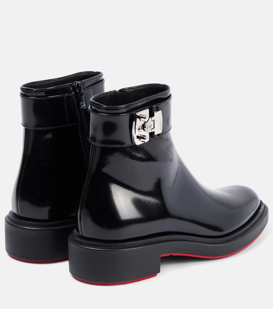 Christian Louboutin Urban Booty Lock polished leather ankle boots