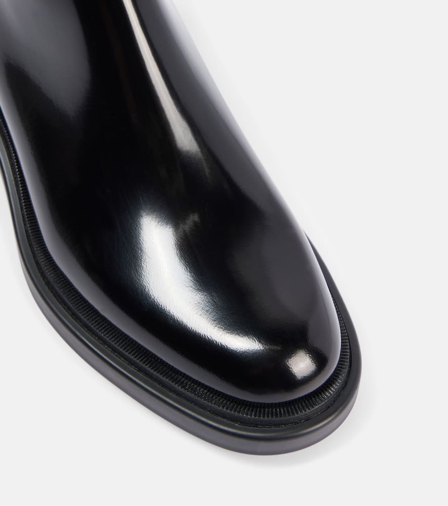 Christian Louboutin Urban Booty Lock polished leather ankle boots