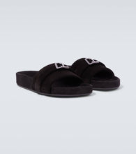 Christian Louboutin Varsimule Bizz logo suede slides
