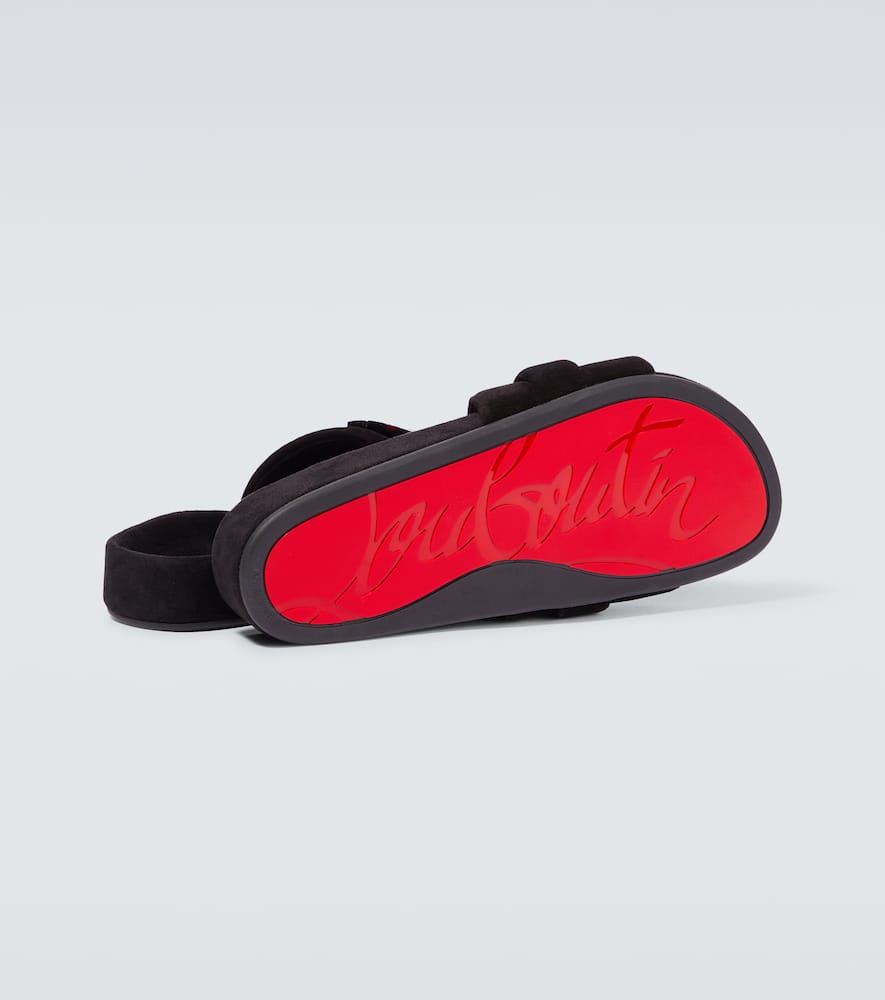 Christian Louboutin Varsimule Bizz logo suede slides