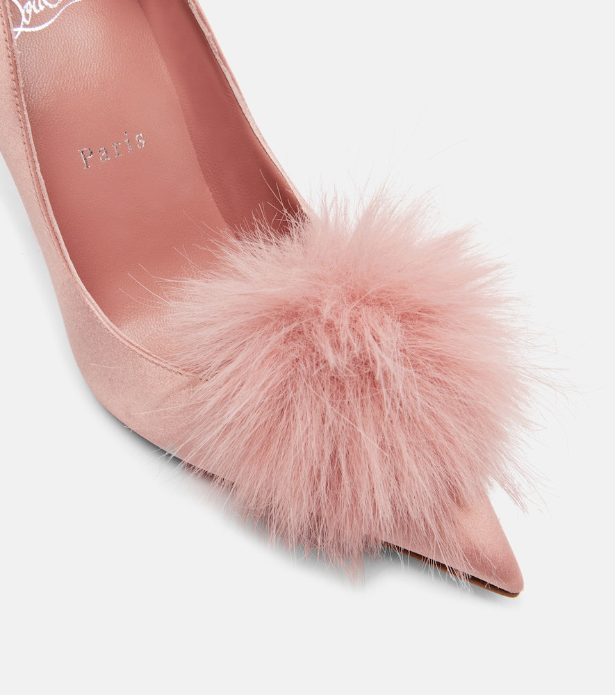 Christian Louboutin Alana 100 embellished crepe satin pumps - Pink High-Heel Pumps
