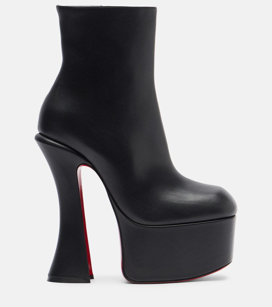 Christian Louboutin Aquabootie 160 leather platform ankle boots (Black) - High Heels