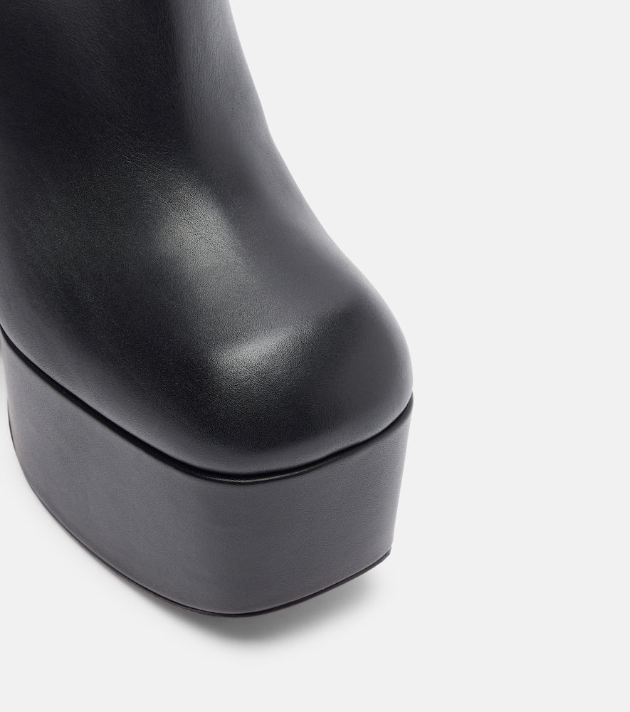 Christian Louboutin Aquabootie 160 leather platform ankle boots (Black) - High Heels