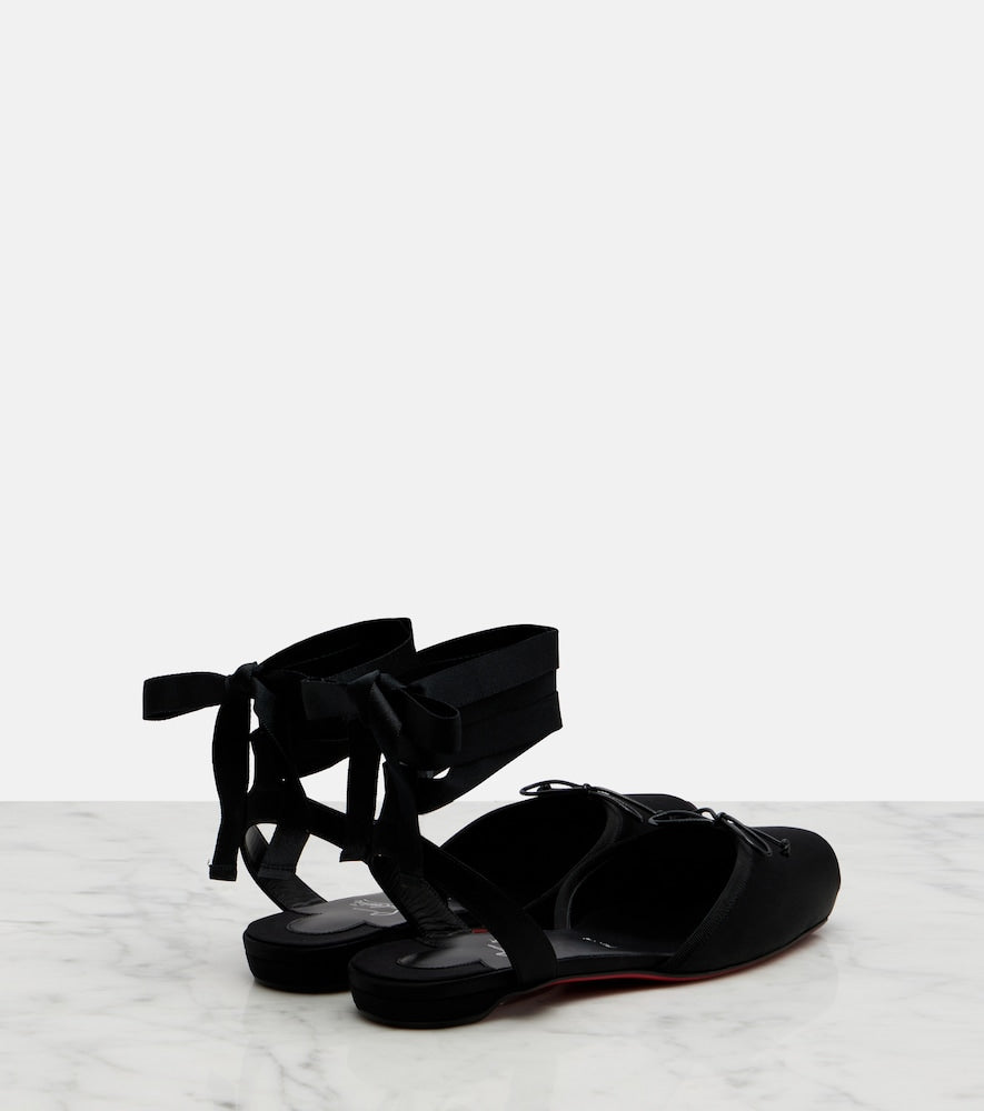 Black Christian Louboutin Cassia satin flats - Ballerina Flats