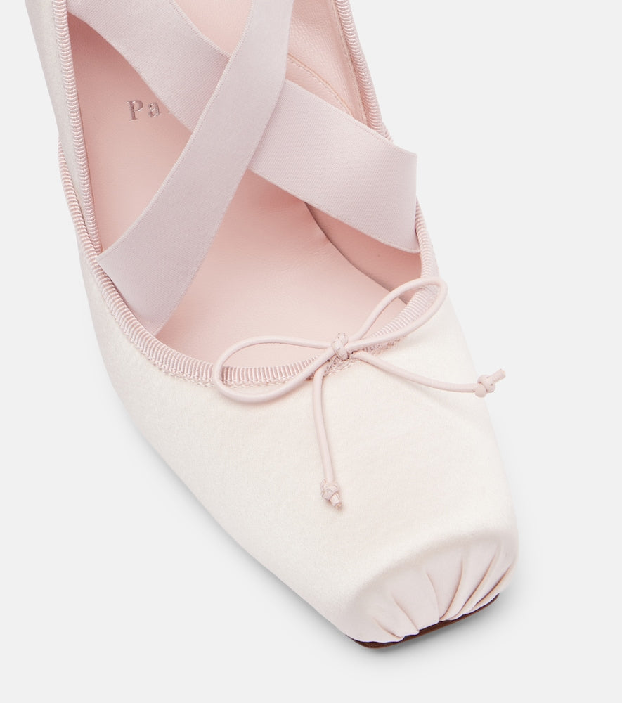 Pink Christian Louboutin Cassiastic 100 crepe satin pumps - High-Heel Pumps